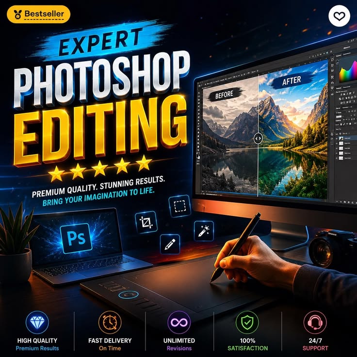Professional photo editing